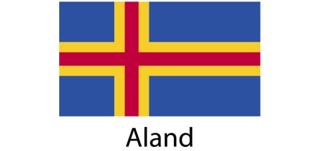 Aland Flag sticker die-cut decals