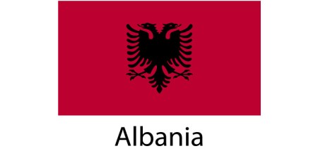 Albania Flag sticker die-cut decals