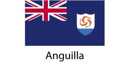 Anguilla Flag sticker die-cut decals