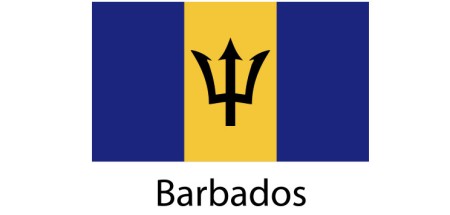 Barbados Flag sticker die-cut decals