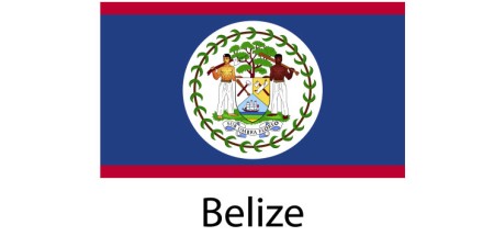 Belize Flag sticker die-cut decals