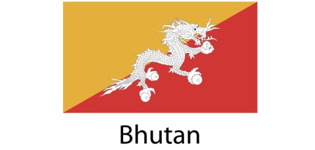 Bhutan  Flag sticker die-cut decals