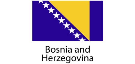 Bosnia and Herzegovina Flag sticker die-cut decals