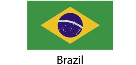 Brazil Flag sticker die-cut decals