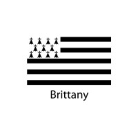 Brittany Flag sticker die-cut decals