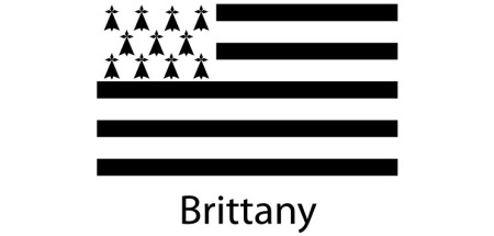 Brittany Flag sticker die-cut decals
