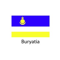 Buryatia Flag sticker die-cut decals