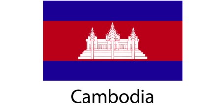 Cambodia Flag sticker die-cut decals