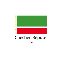 Chechen Republic Flag sticker die-cut decals