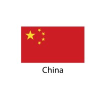 China Flag sticker die-cut decals