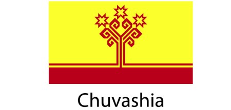 Chuvashia Flag sticker die-cut decals
