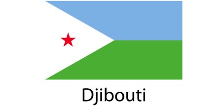 Djibouti Flag sticker die-cut decals