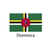 Dominica Flag sticker die-cut decals