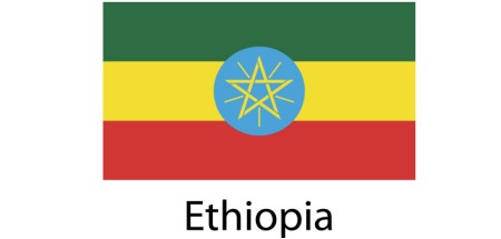 Ethiopia Flag sticker die-cut decals
