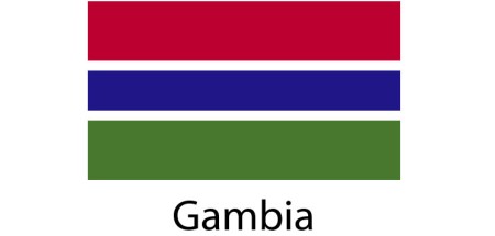 Gambia Flag sticker die-cut decals