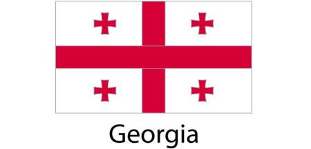 Georgia Flag sticker die-cut decals