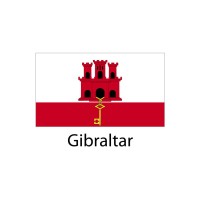 Gibraltar Flag sticker die-cut decals