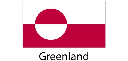 Greenland Flag sticker die-cut decals