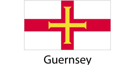 Guernsey Flag sticker die-cut decals