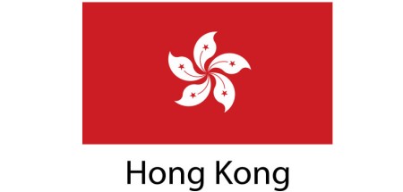 Hong Kong Flag sticker die-cut decals