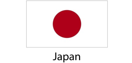 Japan Flag sticker die-cut decals