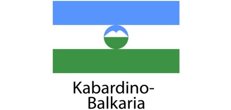 Kabardino Balkaria Flag sticker die-cut decals