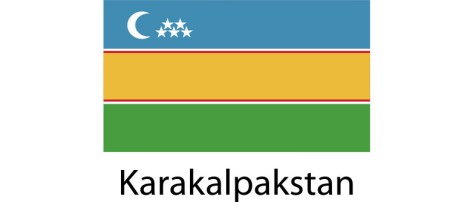 Karakalpakstan Flag sticker die-cut decals