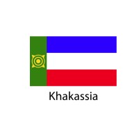 Khakassia  Flag sticker die-cut decals