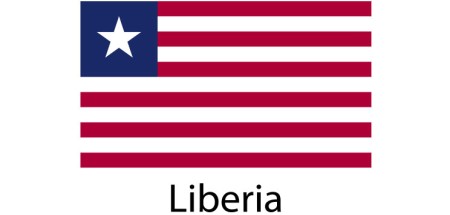 Liberia Flag sticker die-cut decals