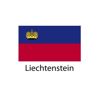 Liechtenstein Flag sticker die-cut decals