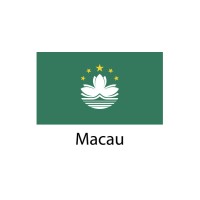 Macau Flag sticker die-cut decals