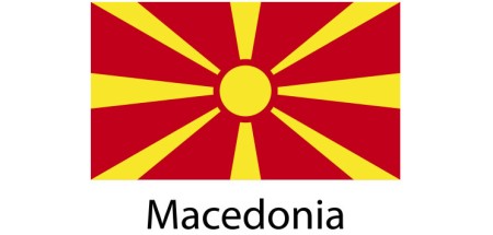 Macedonia Flag sticker die-cut decals
