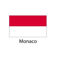 Monaco Flag sticker die-cut decals