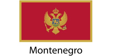 Montenegro Flag sticker die-cut decals
