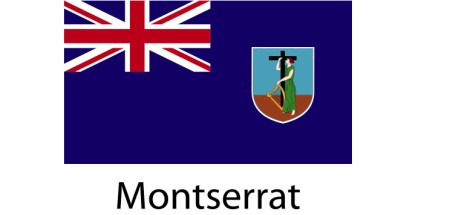 Montserrat Flag sticker die-cut decals