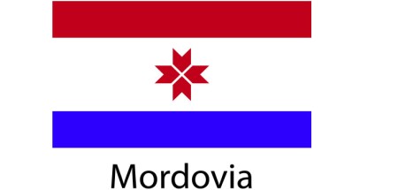 Mordovia Flag sticker die-cut decals