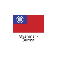 Myanmar Burma Flag sticker die-cut decals