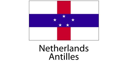Netherlands Antilles Flag sticker die-cut decals