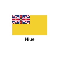Niue Flag sticker die-cut decals