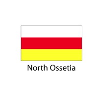 North Ossetia Flag sticker die-cut decals