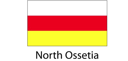 North Ossetia Flag sticker die-cut decals