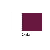 Qatar Flag sticker die-cut decals