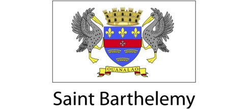 Saint Barthelemy Flag sticker die-cut decals