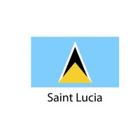 Saint Lucia Flag sticker die-cut decals