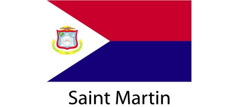 Saint Martin Flag sticker die-cut decals