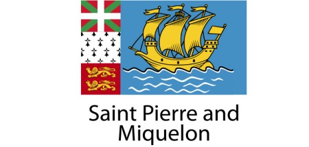Saint Pierre and Miquelon Flag sticker die-cut decals