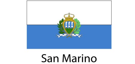 San Marino Flag sticker die-cut decals