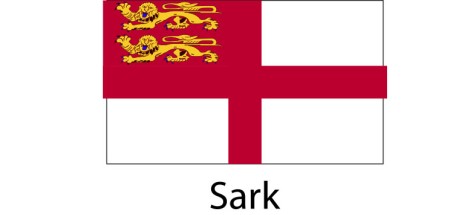 Sark Flag sticker die-cut decals