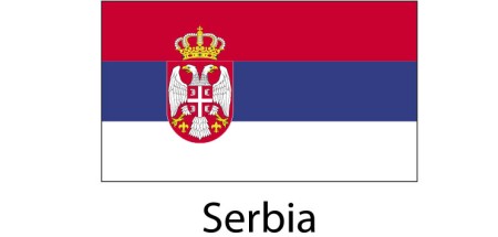 Serbia Flag sticker die-cut decals