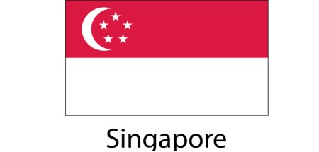 Singapore Flag sticker die-cut decals